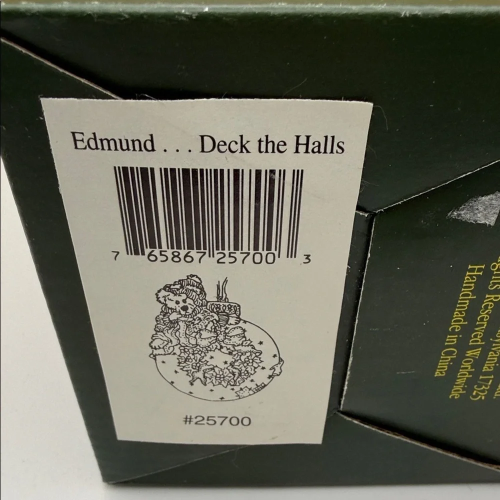 Boyds Bears Edmund Deck the Halls Christmas Ornament #25700